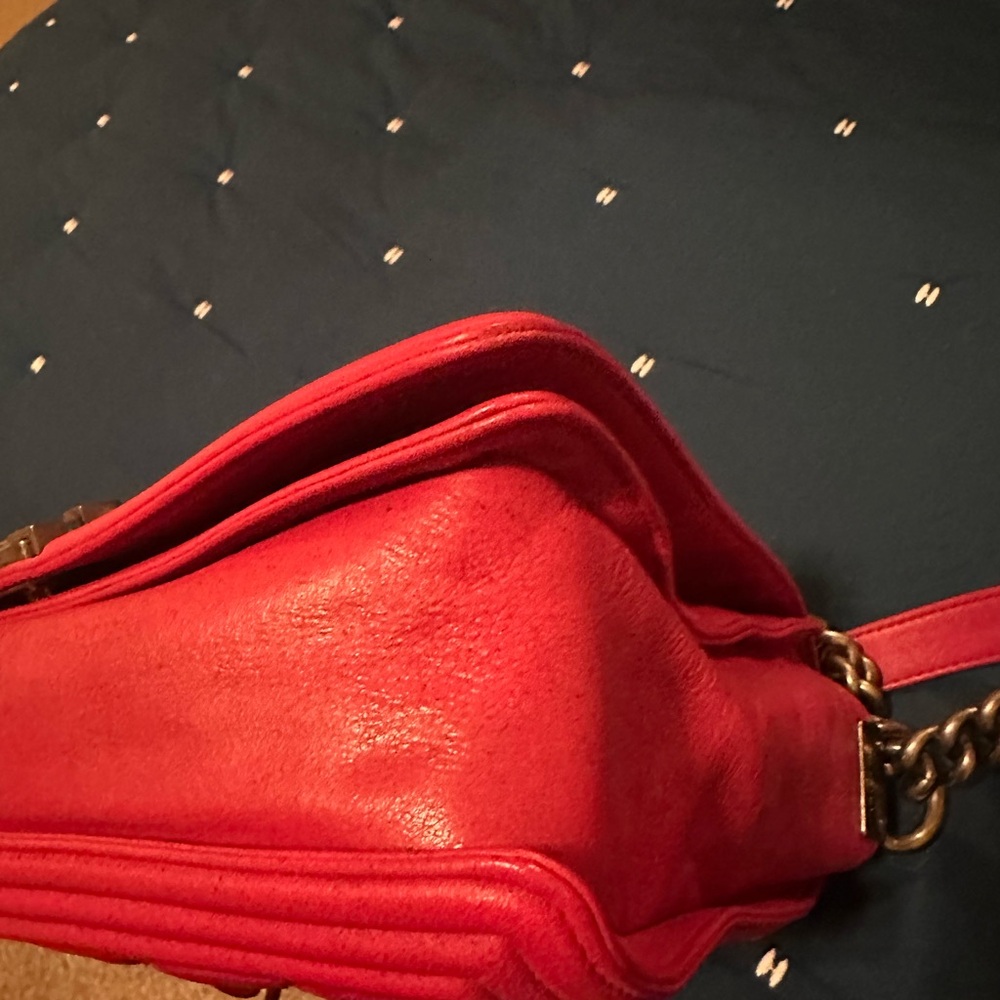 Gorgeous red Chanel Boy bag for Mikey - Picture 15 of 16